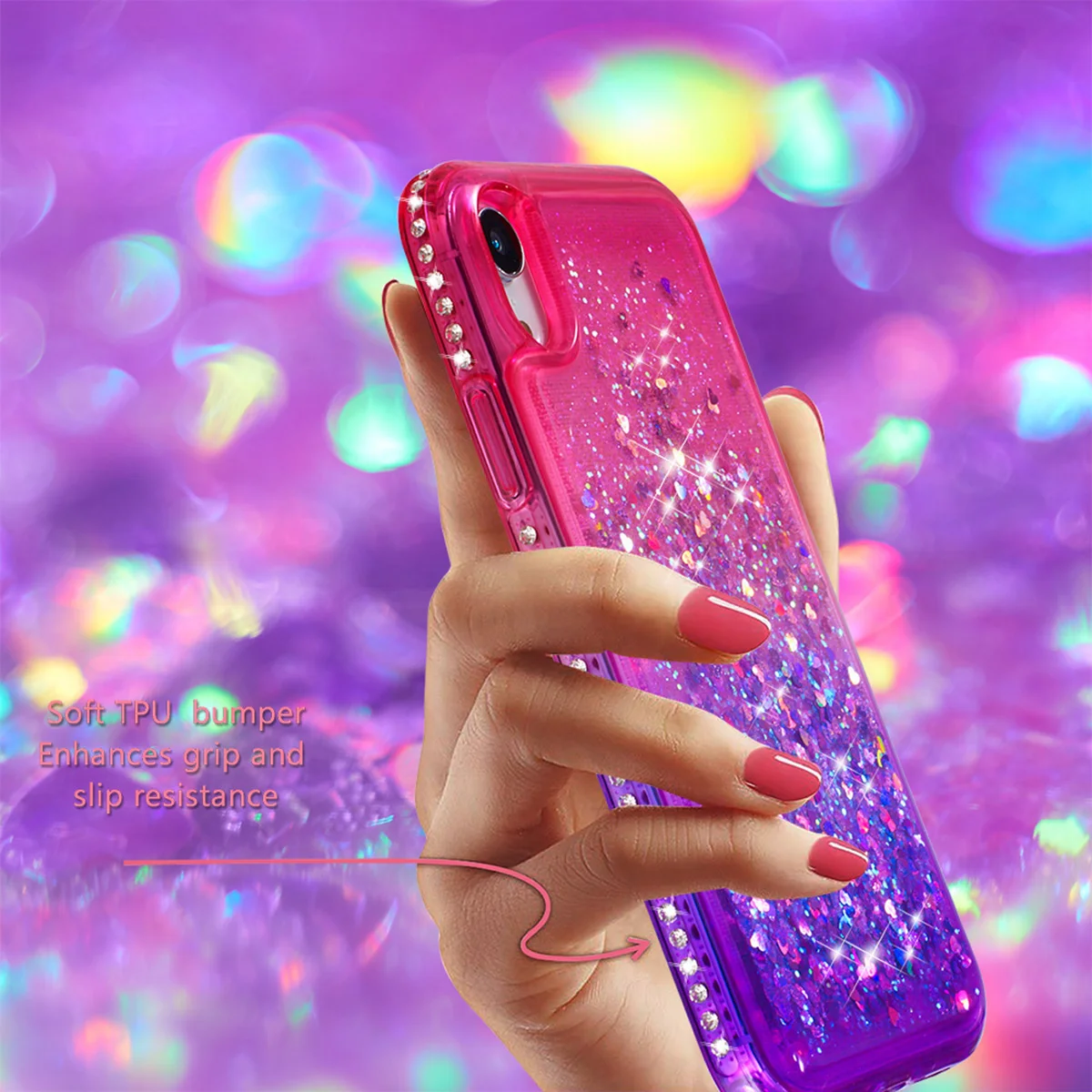 Luxury Phone Case For Iphone 7 8 6 6s Plus X XR Xs Max Cover Glitter Quicksand Soft Silicone Ipodtouch 5 5s SE | Мобильные телефоны