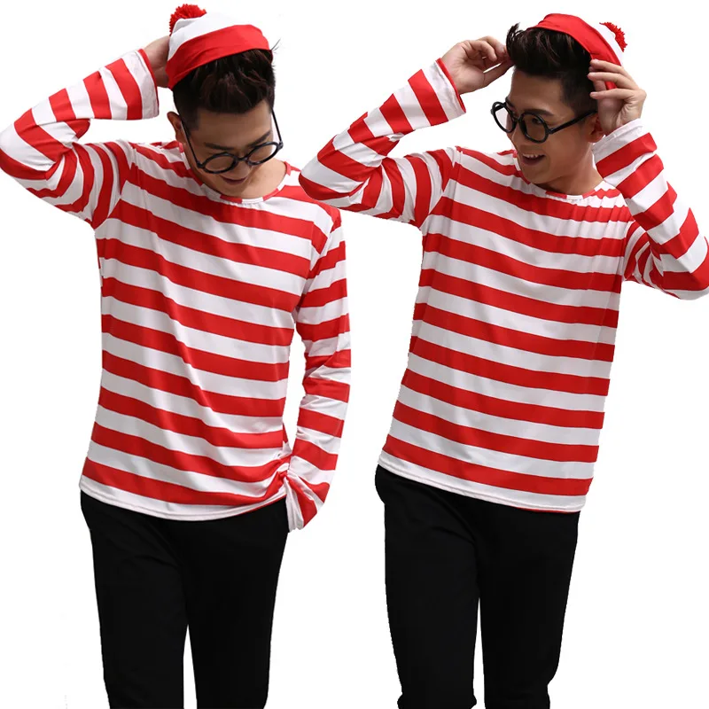 Костюм для Хэллоуина с героями мультфильмов wully Waldo родителей и детей костюм