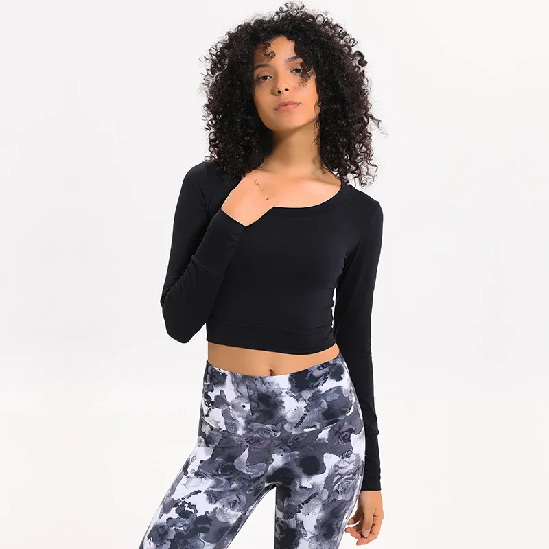 Half Yoga Jacket Woman Self-cultivation Thin Run Bodybuilding Long Sleeve Speed Do Training Motion Serve | Спорт и развлечения