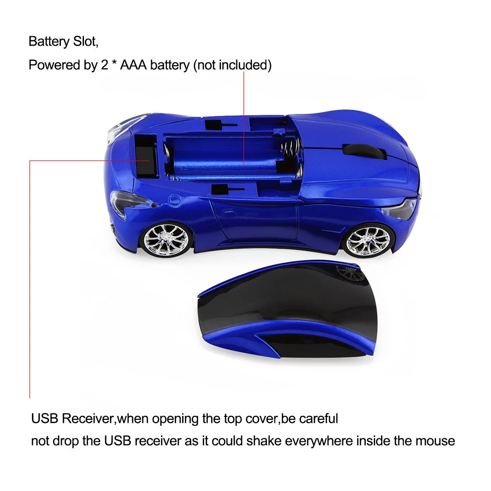 CHYI 2 4 Ghz Автомобильная беспроводная мышь Спортивная 1600 DPI USB компьютерная