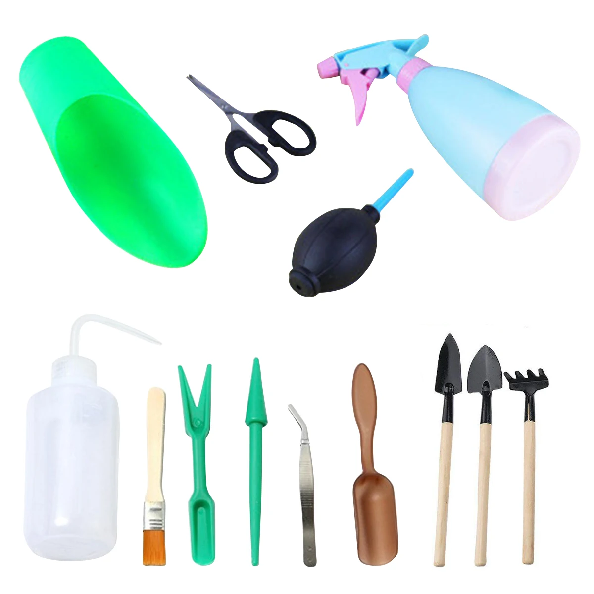 

13 Pieces Mini Garden Transplanting Succulent Tools Miniature Planting Set For Indoor Fairy Gard Gardening Supplies