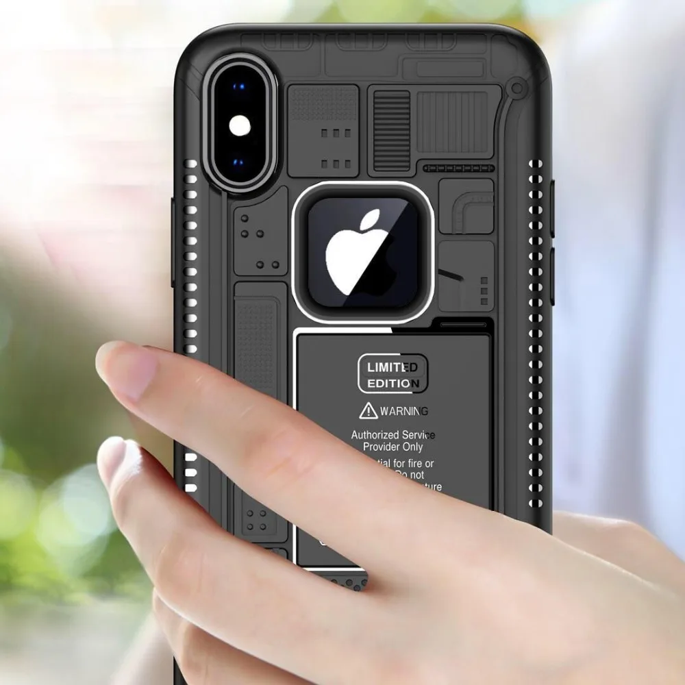 Силиконовый чехол KISSCASE для iPhone 7 8 Plus 5 5S SE Armor phone Case 6 S XS Max X XR 3D печатная плата