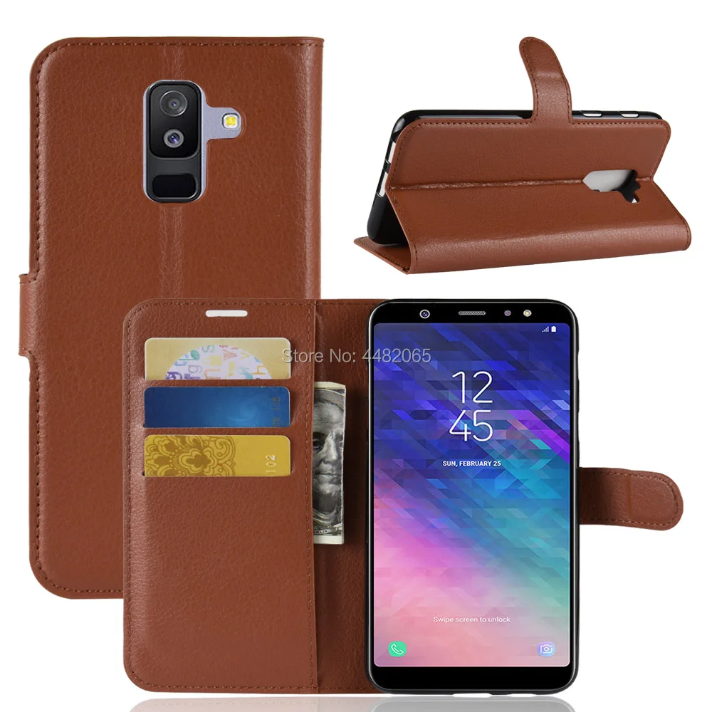 Чехол для Samsung Galaxy A6 2018 Роскошный чехол из искусственной кожи книжка с подставкой