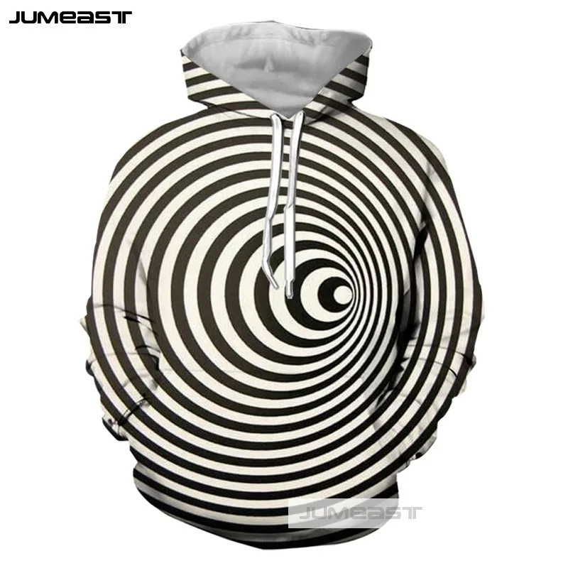 Jumeast 3D принт бесконечный Вортекс для мужчин/женщин дизайн Vertigo толстовка с