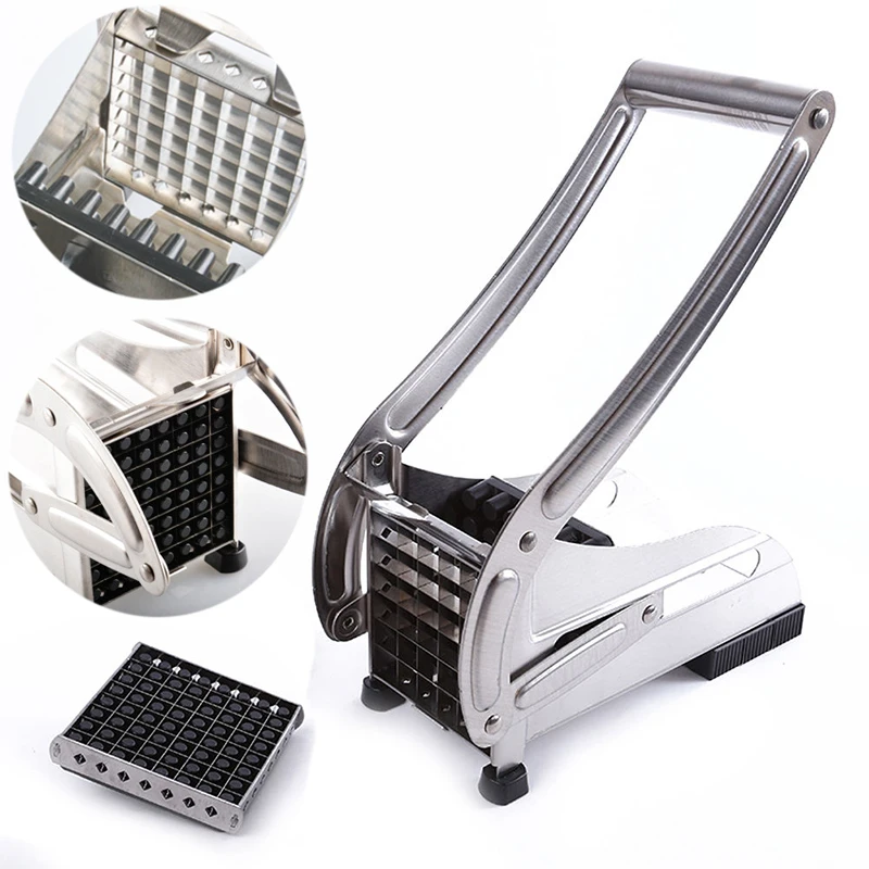 French Fry Cutter Machine Vegetable Potato Kitchen Slicer Stainless Steel