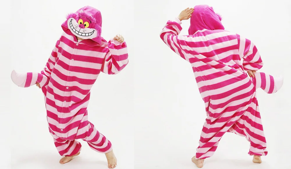 Дропшиппинг Чеширский кот onesies пижамы костюм животного унисекс