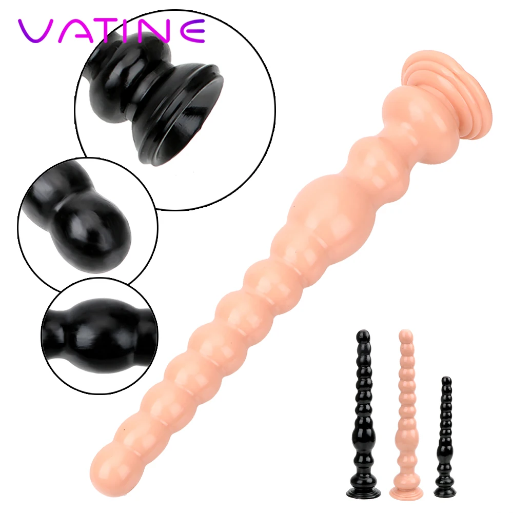 VATINE Large Dildo Anus Backyard Beads With Suction Cup Butt Plug Masturbation Prostata Massage Sex Toys For Woman And Men | Красота и