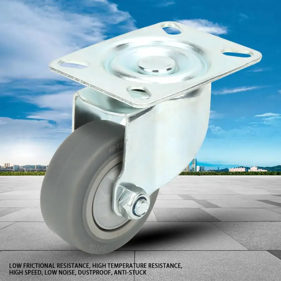 4 шт. 3 дюйма TPR универсальные поворотные одиночные подшипники колесики для Мебели