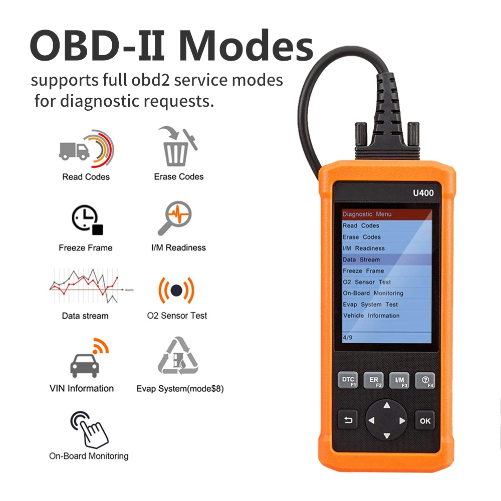 2018 LAUNCH X431 U400 OBD2 автомобильный сканер EPB масляная лампа сброс OBD считыватель кода