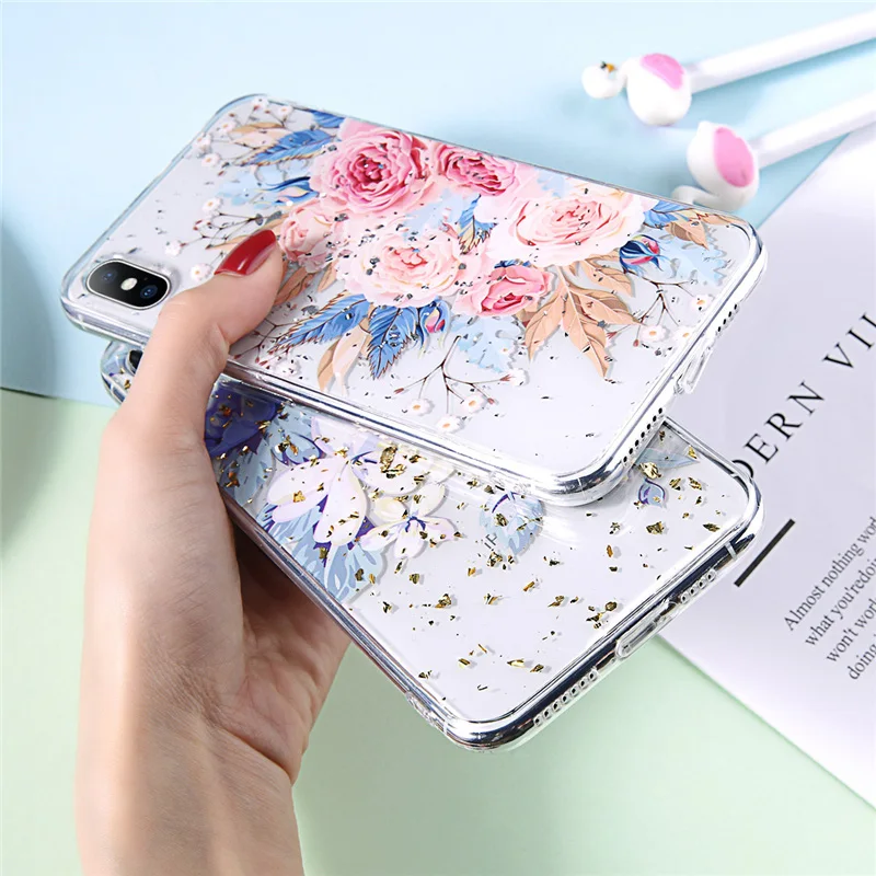 Lovebay чехол для телефона iPhone 6 6s 7 8 Plus X XR XS Max модный тонкий мягкий из ТПУ с золотой
