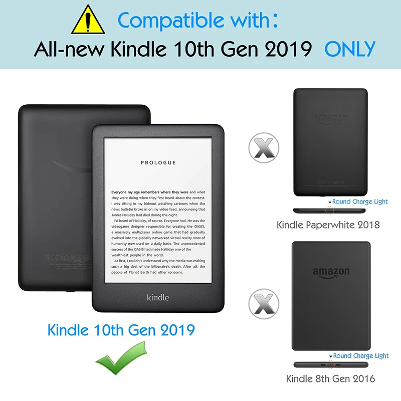 Чехол AROITA для Kindle 10th generation 2019 (модель J9G29R) ручной кронштейн защитный умный чехол с