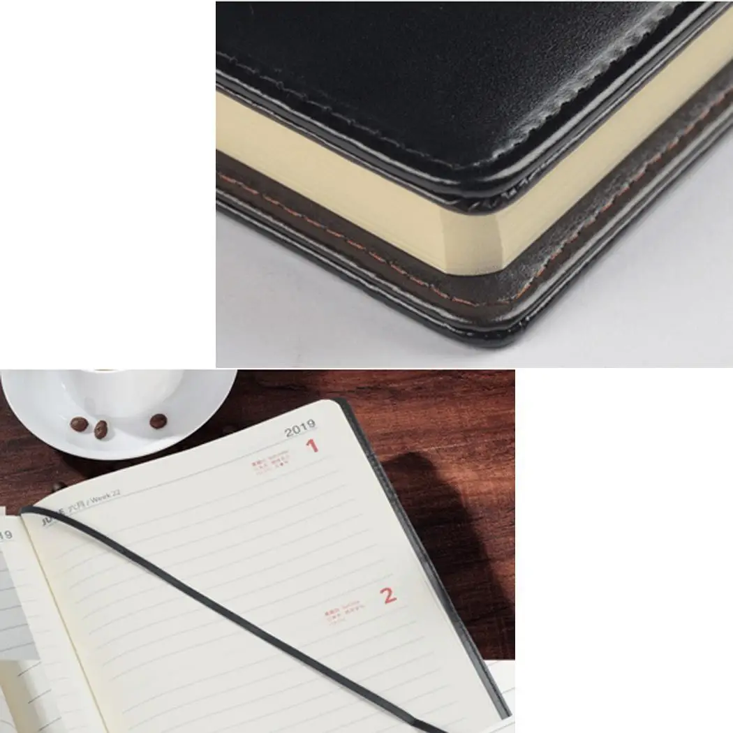 2019 Портативный бизнес ежедневник эффективность черный с января по декабрь