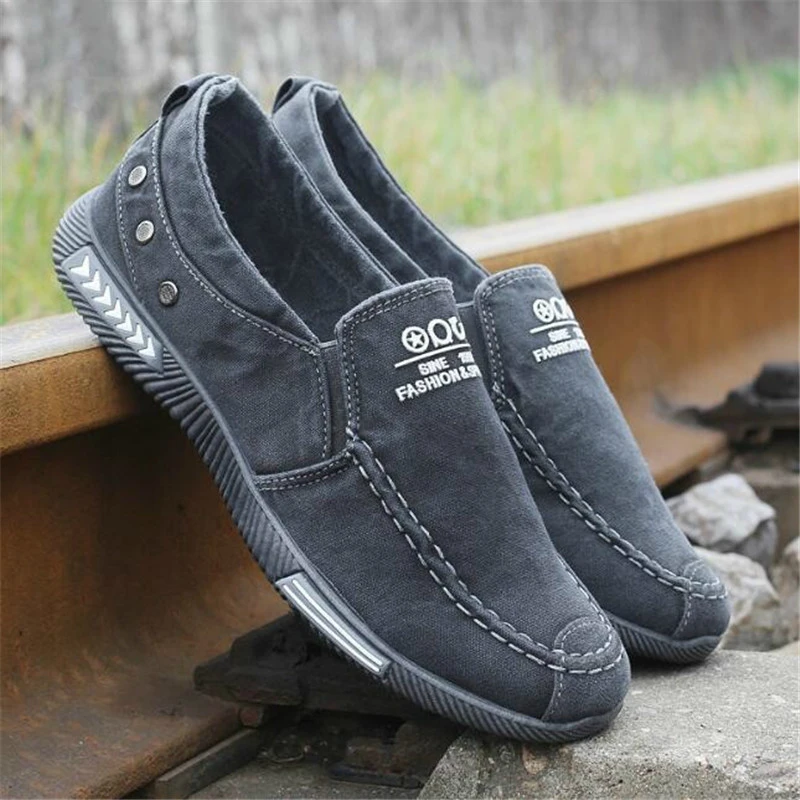 Mens Summer Fashion Denim Casual Shoes Men 2019 New Breathable Brand Outdoor Flats Man Canvas Zapatos De Hombre Size 38-45 | Обувь