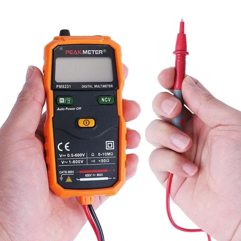 Peakmeter PM8231 Авто Диапазон Цифровой мультиметр удержания данных AC/DC напряжение