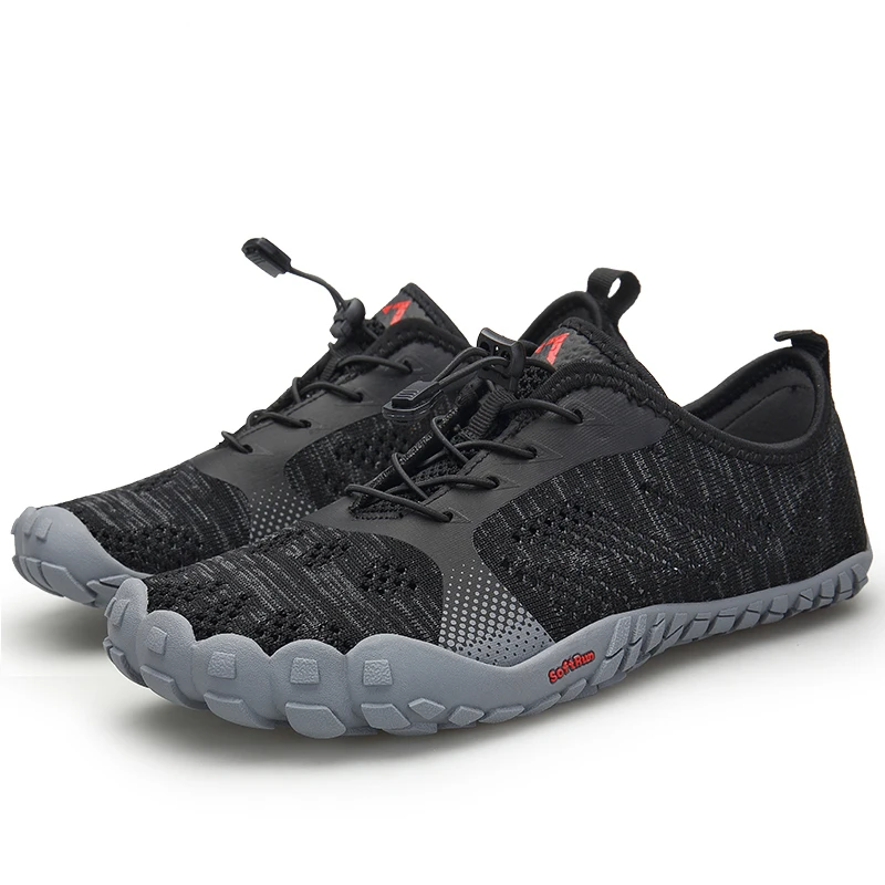 2019 Men's Summer Beach Seaside Aqua Shoes Outdoor Fishing Swimming Male Five Finger Flat Soft Walking Quick-Drying Sneakers | Спорт и