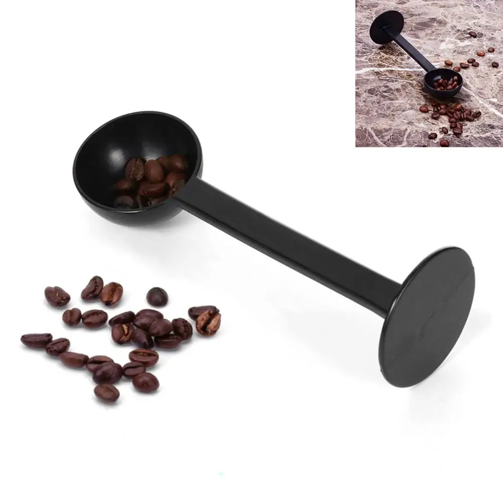 

High Quality 2-in-1 Espresso Coffee Bean Tea Spoon Cafe Professional Measuring 10g Tamping Scoop Tamper Coffee Tea Kitchen Tools