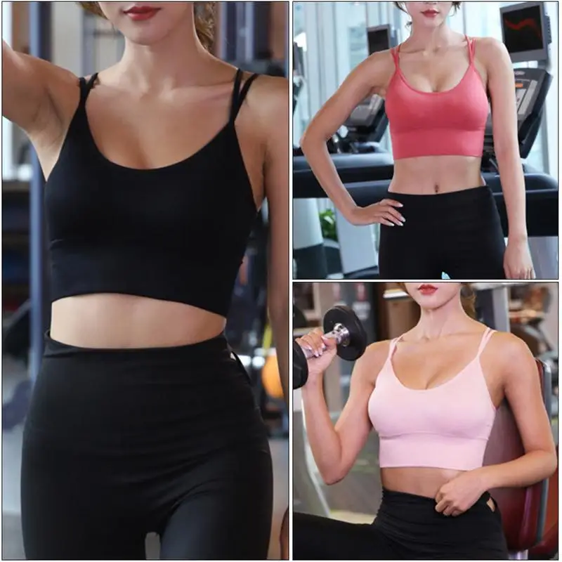 Vest Bra Sports Cross Beauty Back Moisture Wicking Underwear Shockproof Large Size For Running Yoga Fitness | Спорт и развлечения