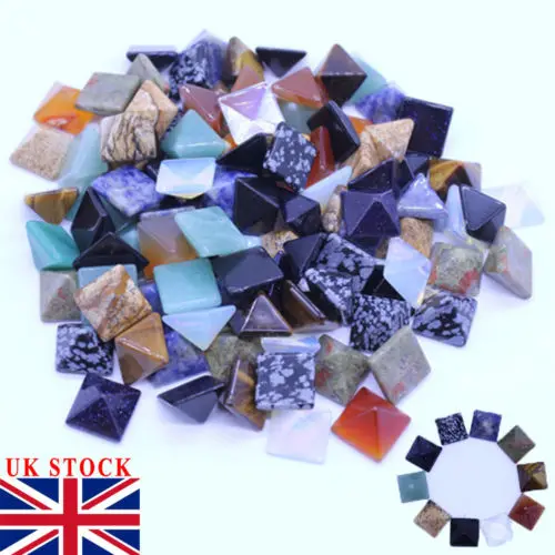 Набор из 10 штук чакра Пирамида камень Лот Кристалл Исцеление wicca естественная