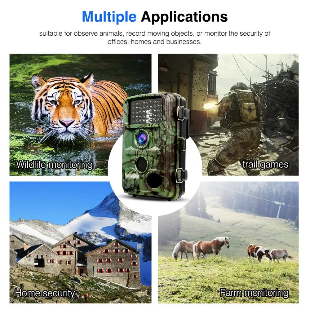 Инфракрасная охотничья камера ловушка 12MP дикая игра s HD ночное видение