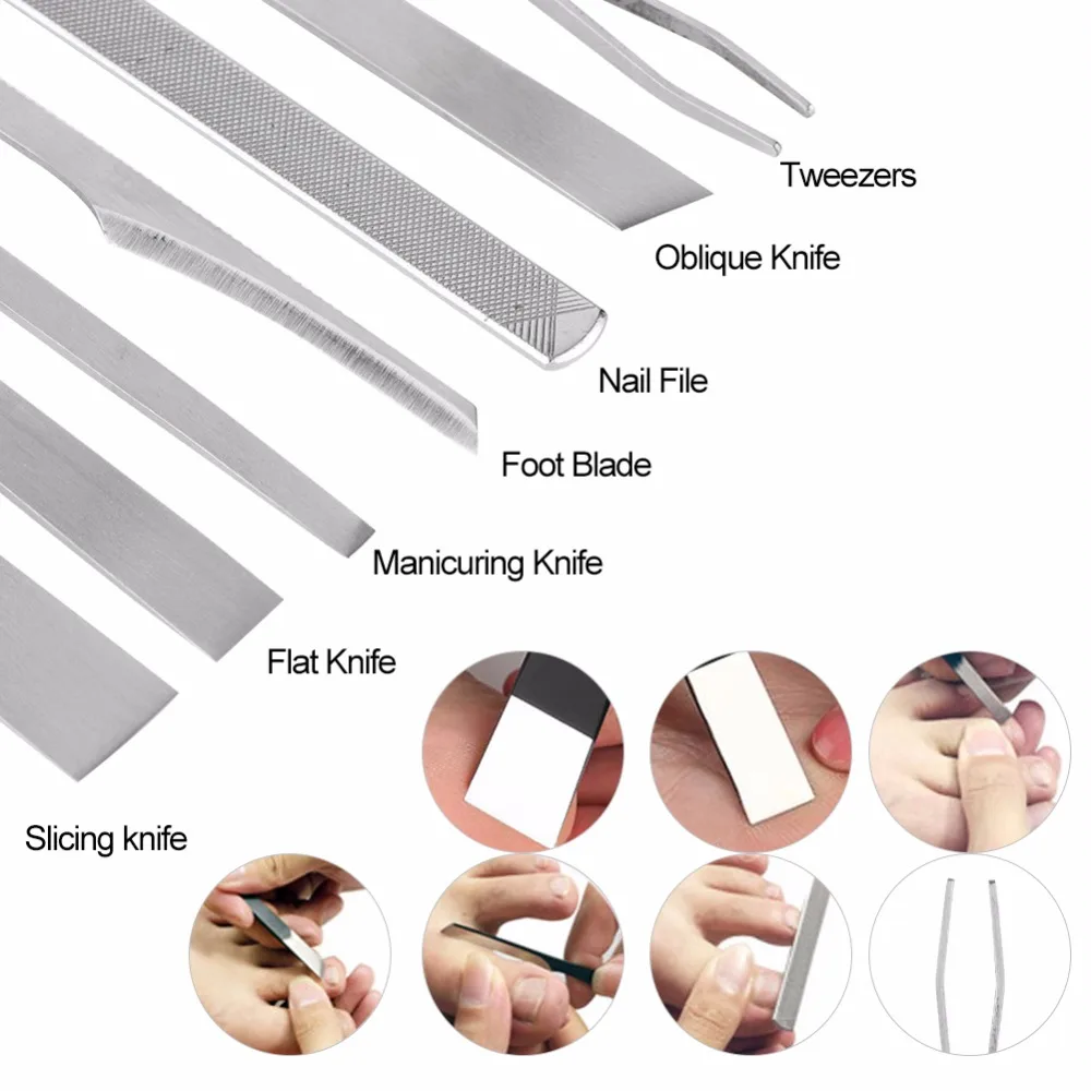 Профессиональная машинка для стрижки ногтей 7 шт. набор ухода за ногтями триммер