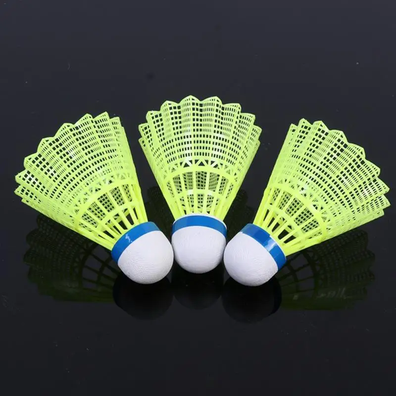 6 шт. Нейлон Пластик прочный Бадминтон мяч тренировочный перо Спорт на открытом