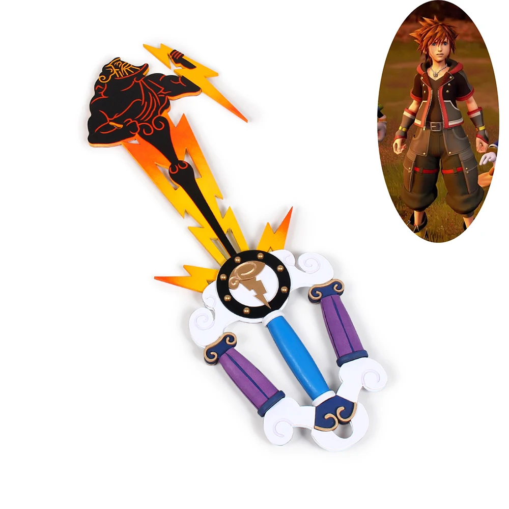 Kingdom Hearts III Sora Hercules Mt. Olympus Keyblade Меч реквизит для косплея из ПВХ|Реквизит костюмов| |
