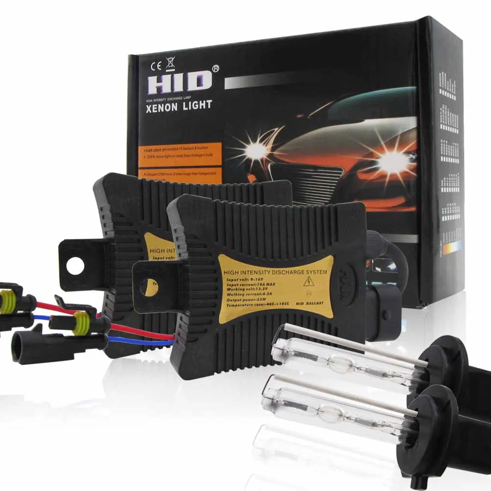 2 шт. автомобильный H7 00000 HID головной светильник лампа балласт 6000 К/8000 К/10000 К/12000 к конверсионный комплект 55 Вт Авто 00000 головной светильник 9~ 16 В