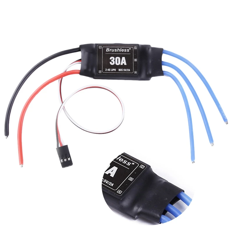 2-4S Lipo 30A Brushless Esc High Refresh Rate For Multi-Axle Aircraft Copters | Электроника