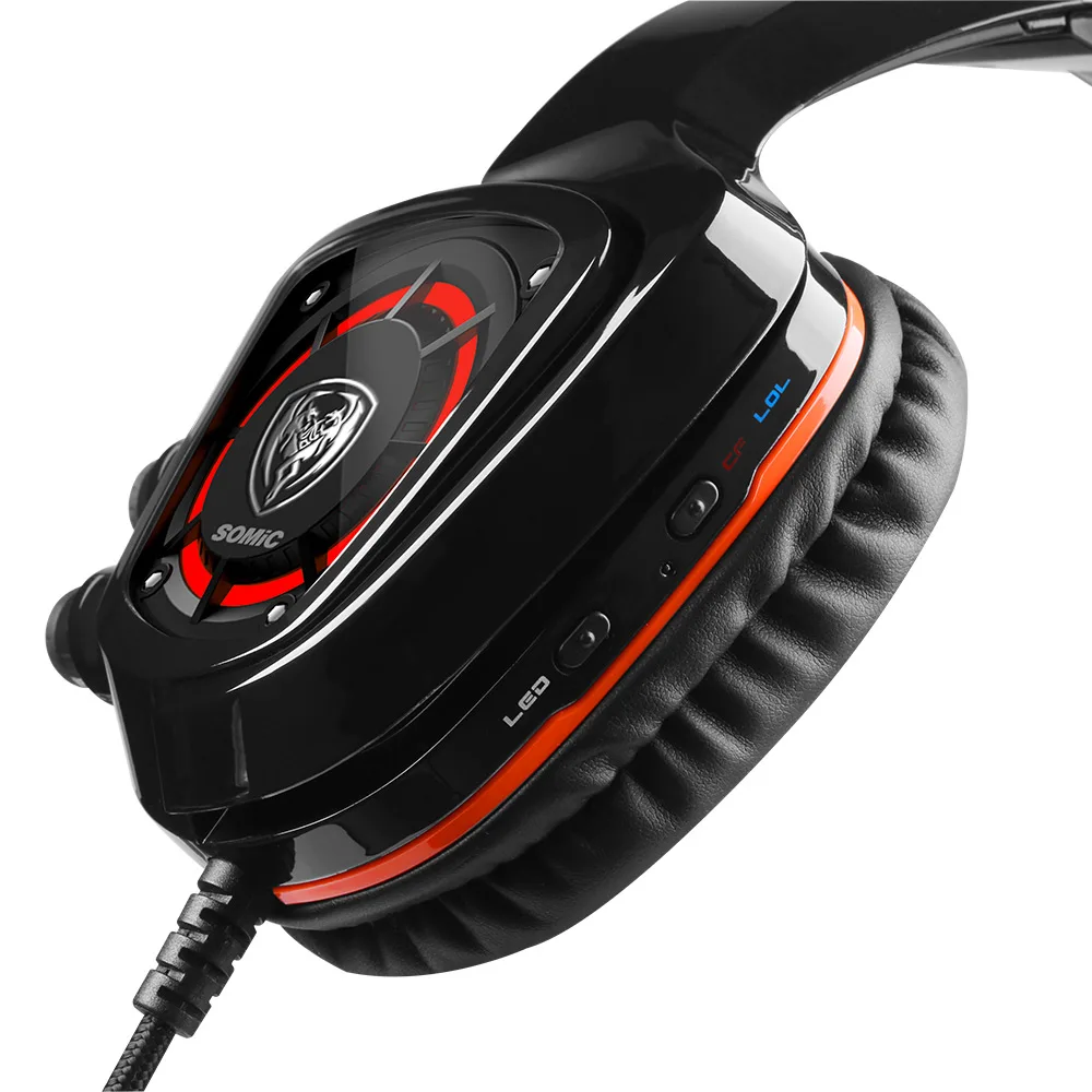 Somic G910 USB игровая гарнитура 7 1 Surround Sound вибрации для игры с светодиодный