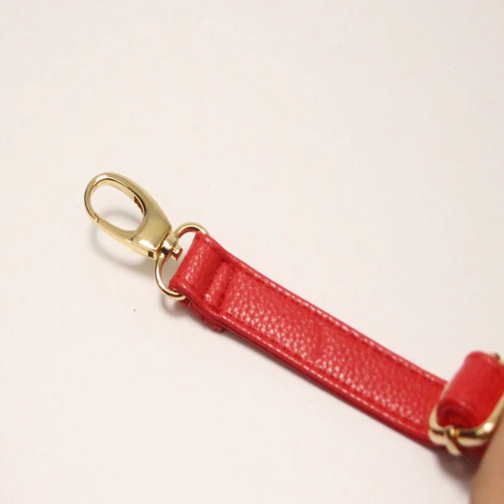 

Women PU Crossbody Shoulder Bag Handle Strap Ladies DIY Solid Color Purse Bag Belts Metal Button Strap Accessories