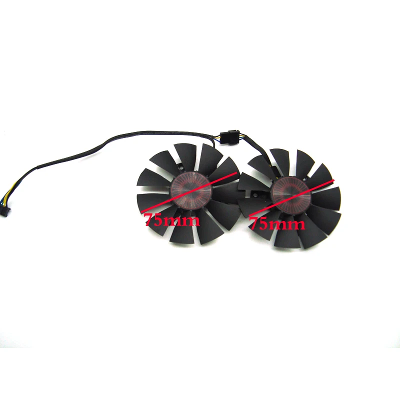 Бесплатная доставка 1 комплект кулер FD7010H12S / T128010SH для ASUS STRIX GTX1060 1050 GTX960 GTX950 GTX750Ti R9