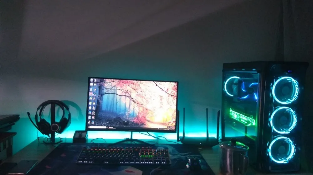 5 В USB мощность Светодиодная лампа полоса 2835 SMD RGB светодиодная подсветка под шкаф