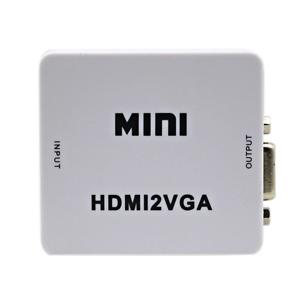 Оригинальный мини HD 1080P HDMI в VGA конвертер адаптер с аудио HDMI2VGA видео Коробка для