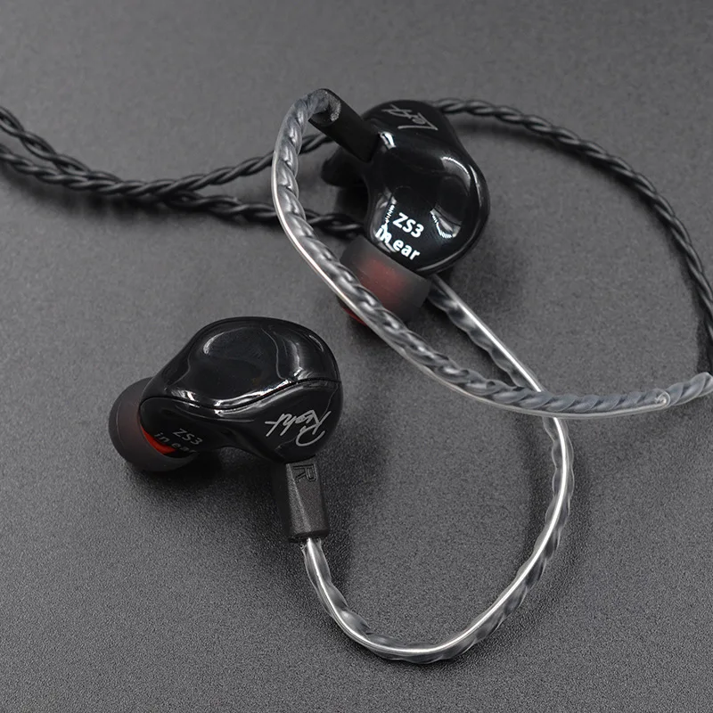 Плотным верхним ворсом KZ ZS3 наушники Съемный кабель для наушников в ухо аудио