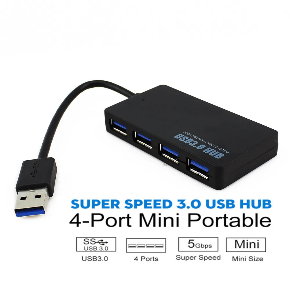 USB 3 0 концентратор 4 порта сплиттер адаптер Портативный высокоскоростной 5Gbp