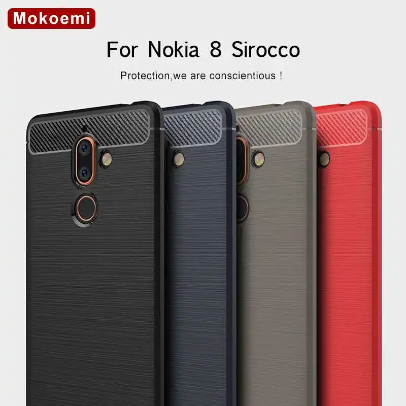 Mokoemi модный Ударопрочный Мягкий силиконовый чехол 5 дюйма для Nokia 8 Sirocco сотового