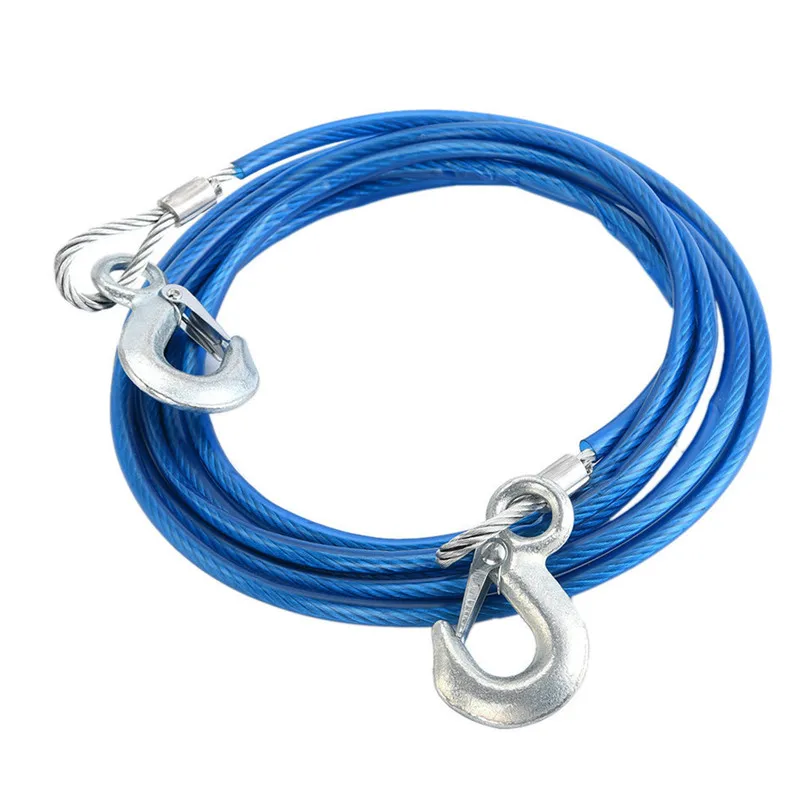 DHBH сверхмощные буксировочные тросы 4 м 5 тонн трос высокопрочный крюк стальной
