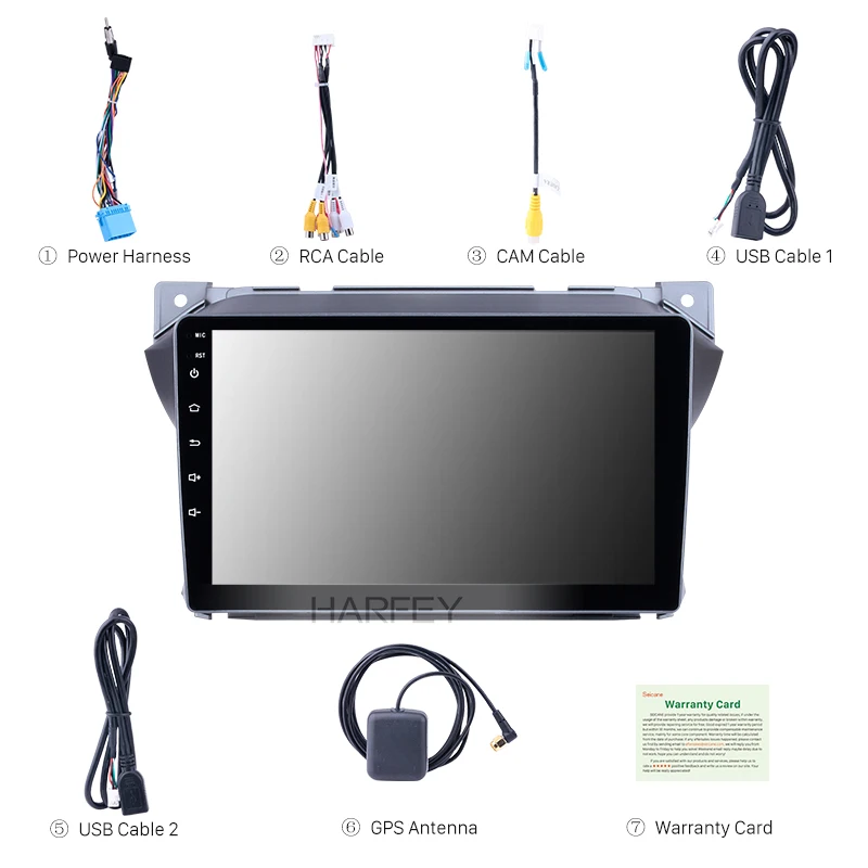 Harfey 9 дюймов Android 1 OEM HD сенсорный экран головное устройство для Suzuki alto 2009-2016 GPS