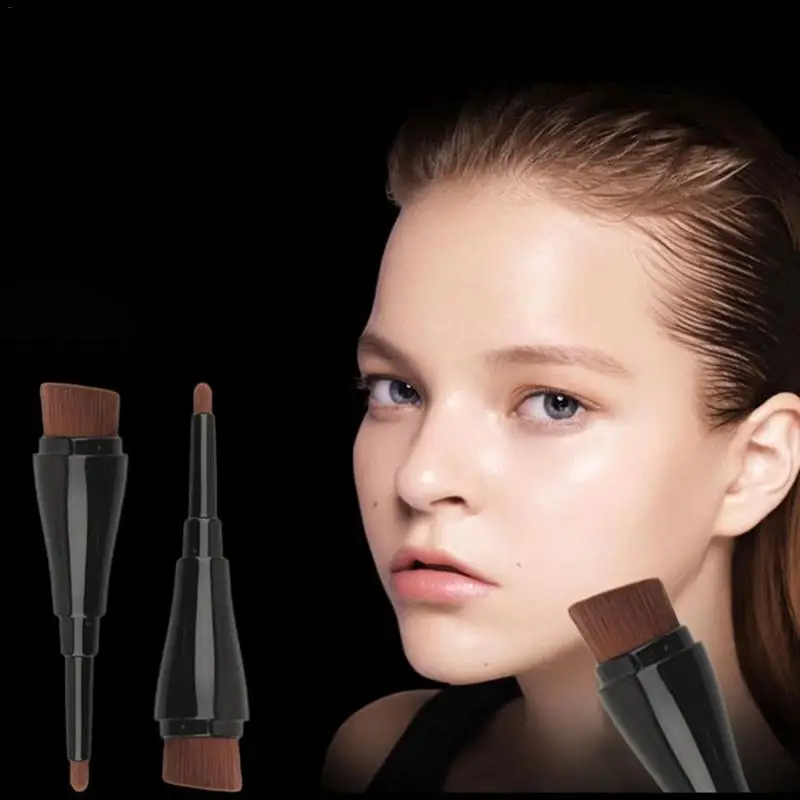 Round-headed Double-headed Foundation Brush Liquid 2 In 1 Make Up Brushes Women Beauty Makeup Eyebrow | Красота и здоровье