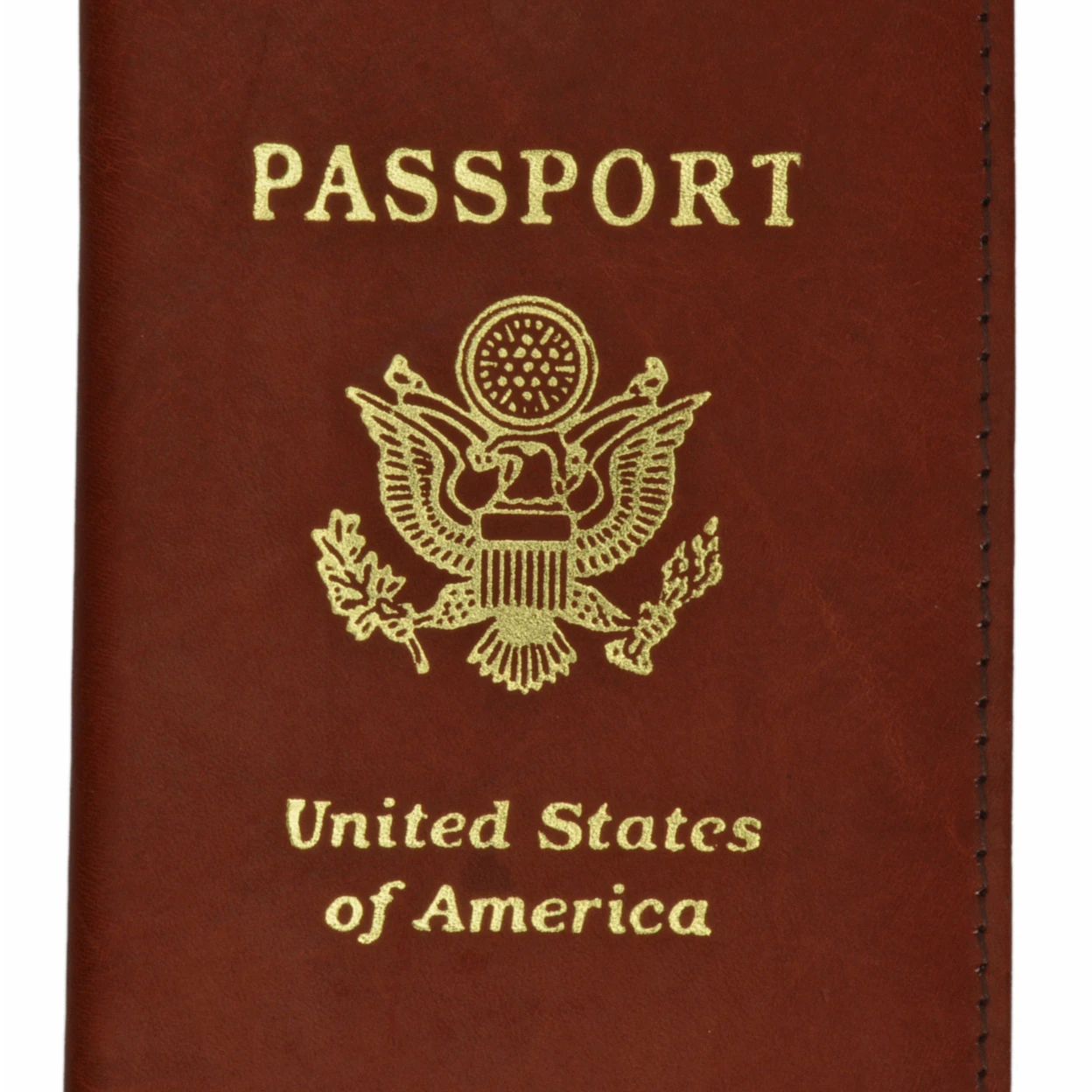 Genuine Leather USA Passport Wallet Holder Cover for Travel |