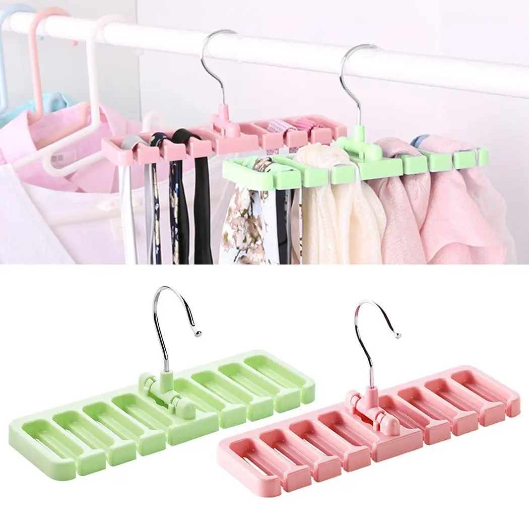 Ties Belt Organizer Hanger Rotating Clips Holder Rectangle Tie etc. Storage Rack Space 1 Piece Saver | Дом и сад