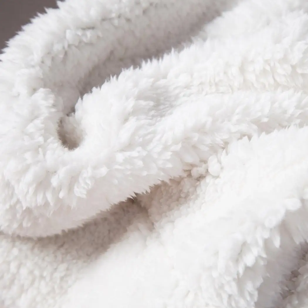 Soft Flannel Dual Layers Thicken Plush 850g Home Warm Modern Blanket Solid |