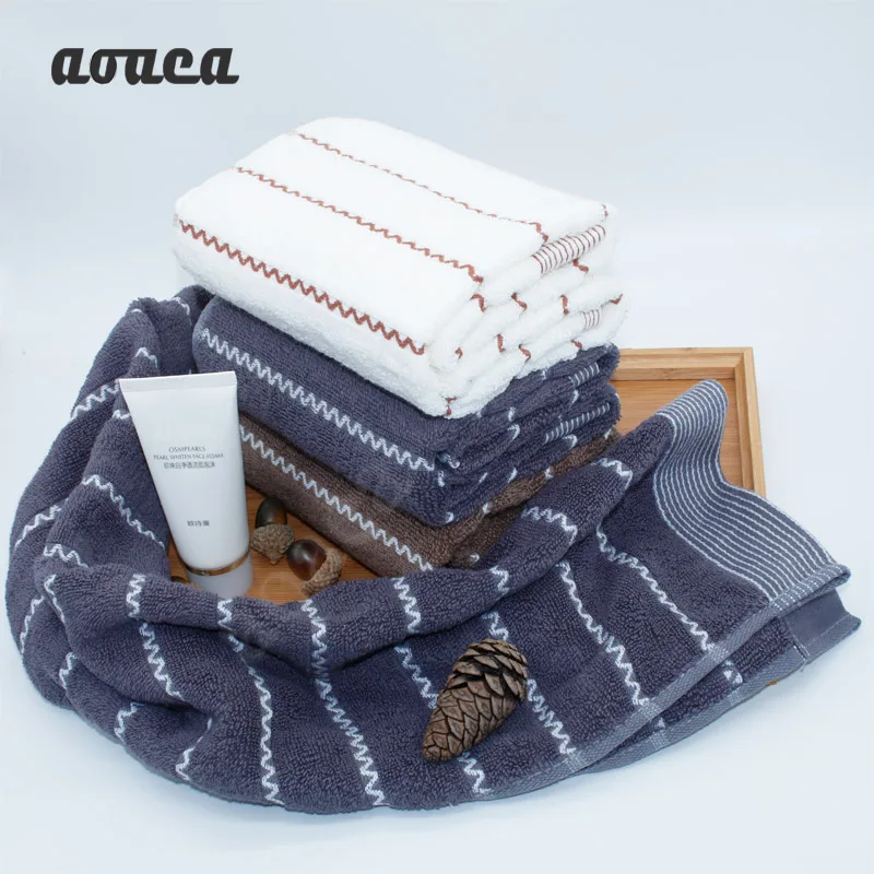 3 шт. толстое полотенце сезон мягкое очищающее из хлопка с волнистым слоем