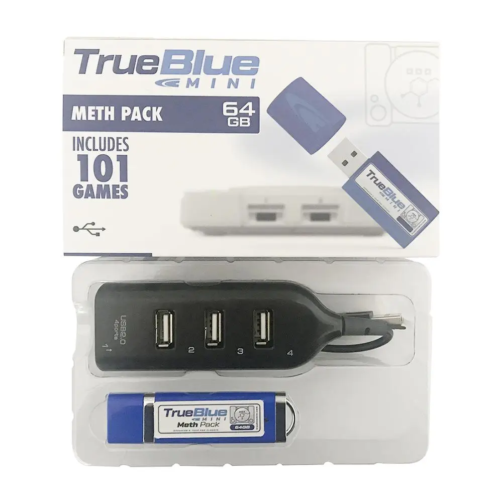 True Blue Mini Meth Pack (64 Гб) 101 игра для PlayStation Classic входит в комплект USB Hub 100% Plug And