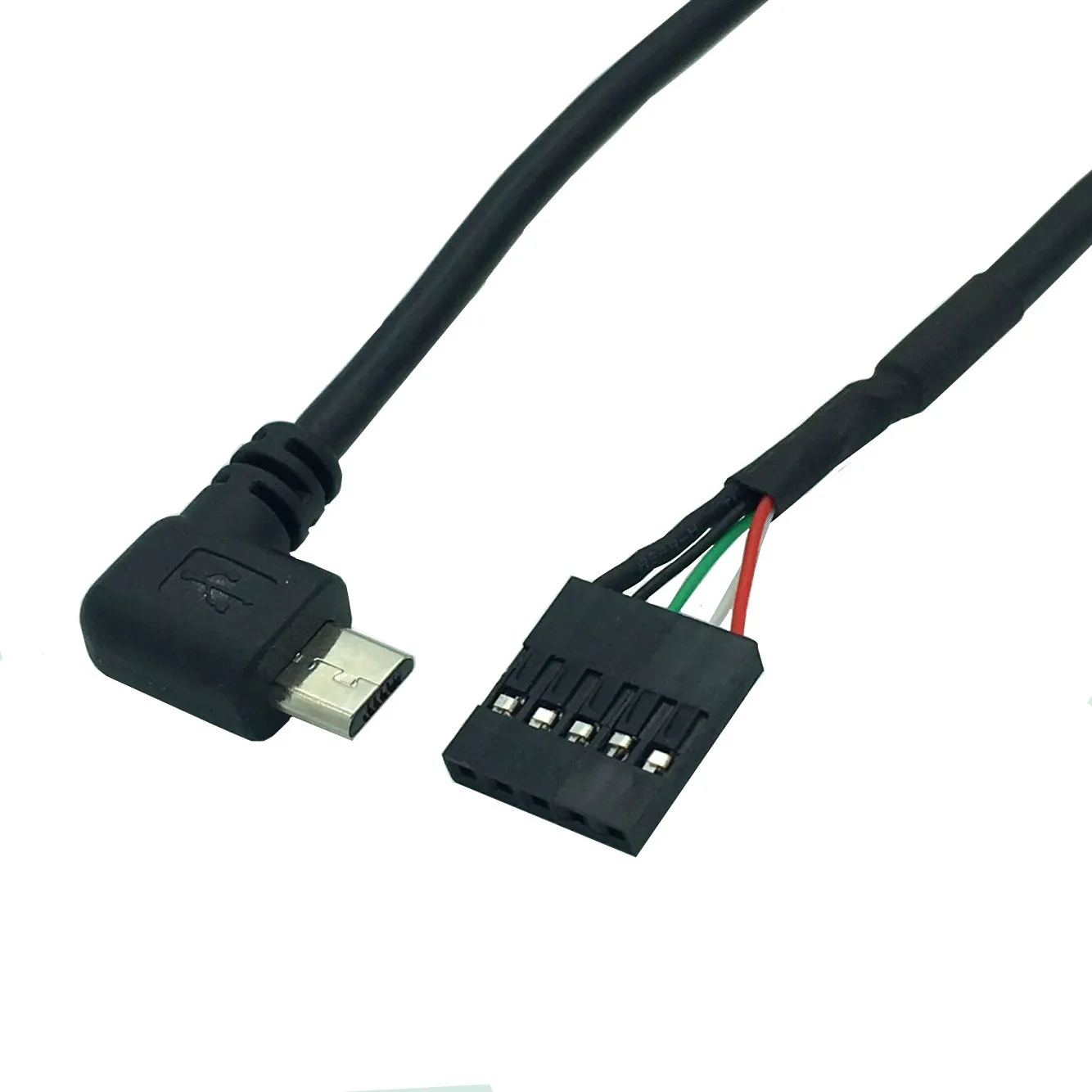 OPQ (2 Pack) 50 см 90 градусов правый угол Micro USB папа на 5 Pin Материнская плата Женский