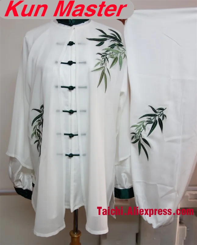 

Custom Tai Chi Performance Uniform Banboo Embroidery Martial Art Clothing For Kung Fu Three Pieces Note Your Height And Weight