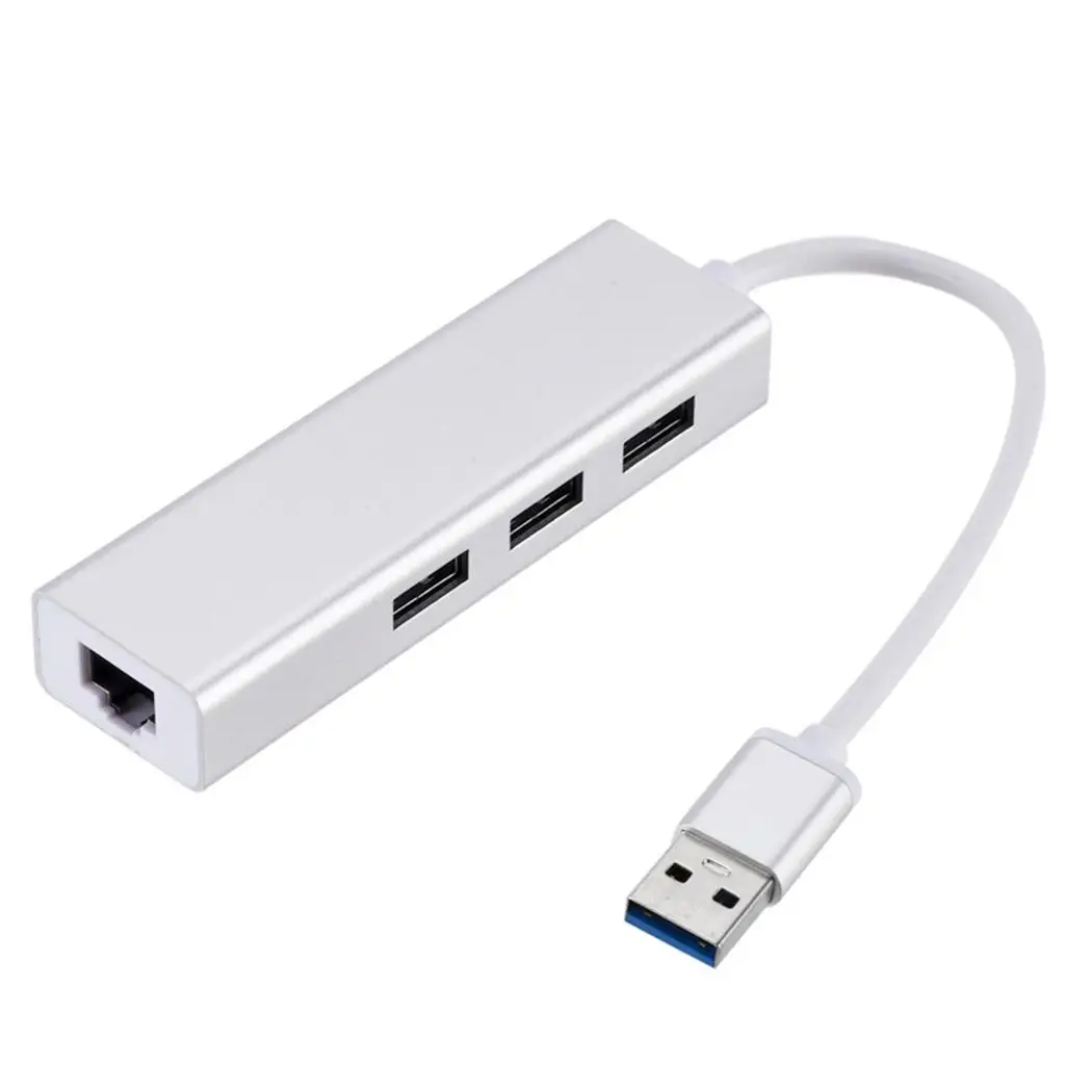 4 в 1 Мини практичный Многофункциональный RJ45 USB 3 0 10/100 Мбит/с концентратор Splitter