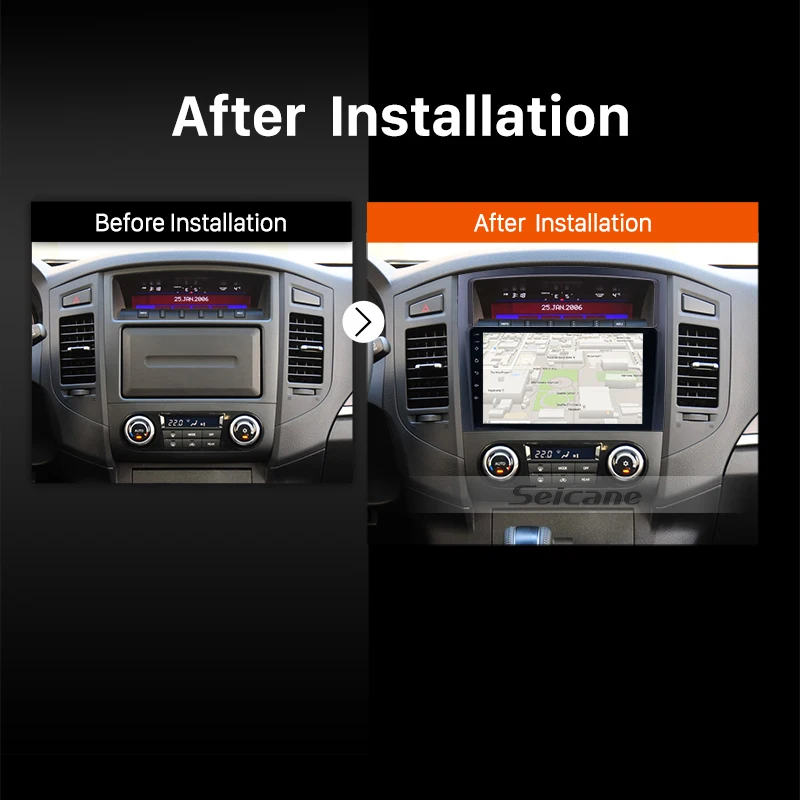 Seicane Android 9 1 3G WIFI Bluetooth автомобильное стерео радио для 2006 2007 2008 2009 2013 Mitsubishi PAJERO V97/V93 3D