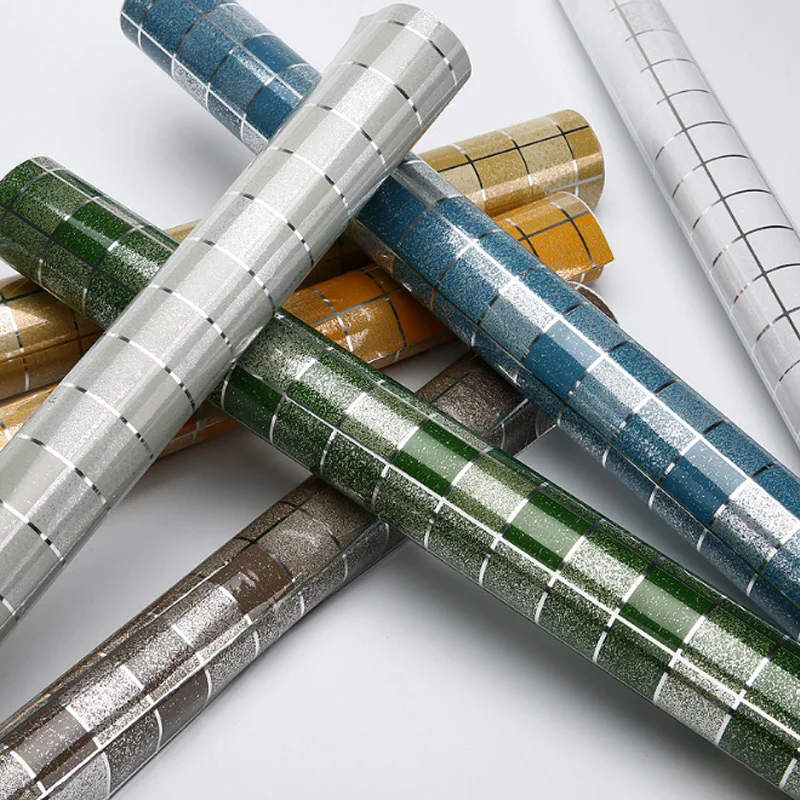 3D мозаичная алюминиевая фольга защита от масла настенная бумага наклейка