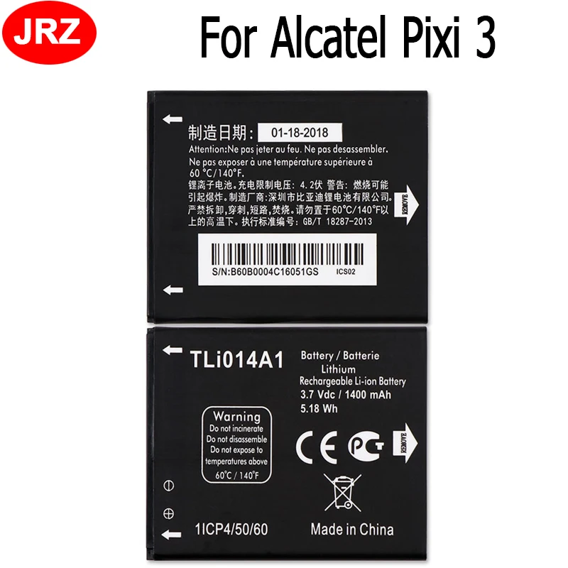 10 шт./лот 1400 мАч TLi014A1 батарея для Alcatel Pixi 3 4 5 &quot4027 4027A 4027D 4027X 4010 4010D 4012 4030 4030D 4030A 5020 5020D